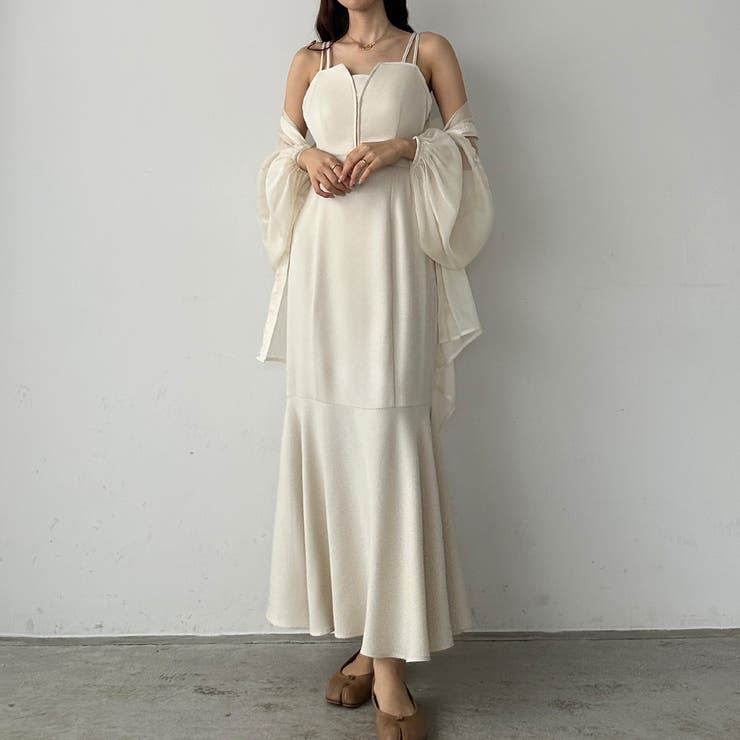 【選べる】デザインフレアキャミワンピース（フレア／Iライン／マーメイド） | Louere | 詳細画像43 