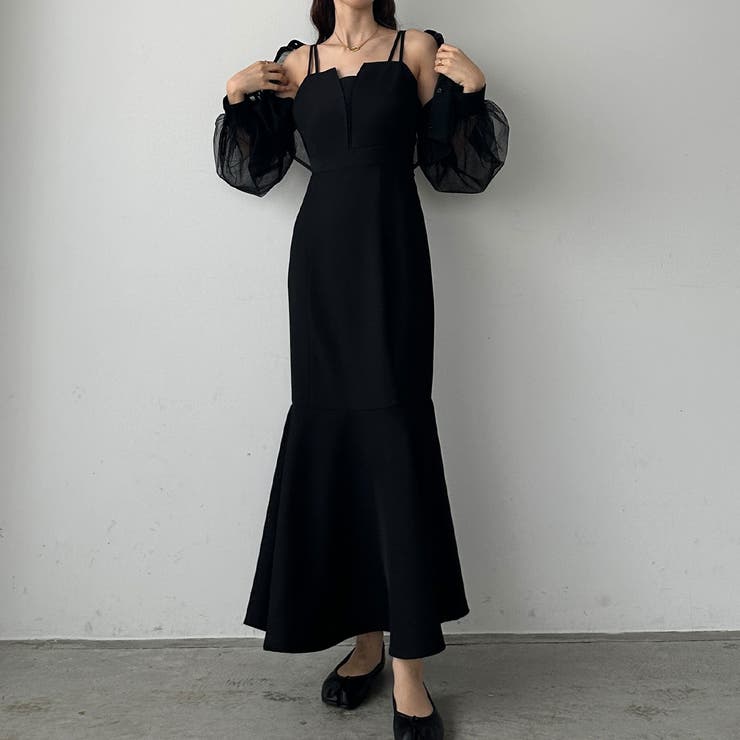 【選べる】デザインフレアキャミワンピース（フレア／Iライン／マーメイド） | Louere | 詳細画像46 