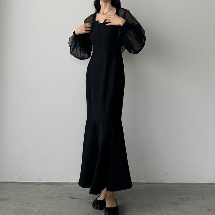 【選べる】デザインフレアキャミワンピース（フレア／Iライン／マーメイド） | Louere | 詳細画像47 