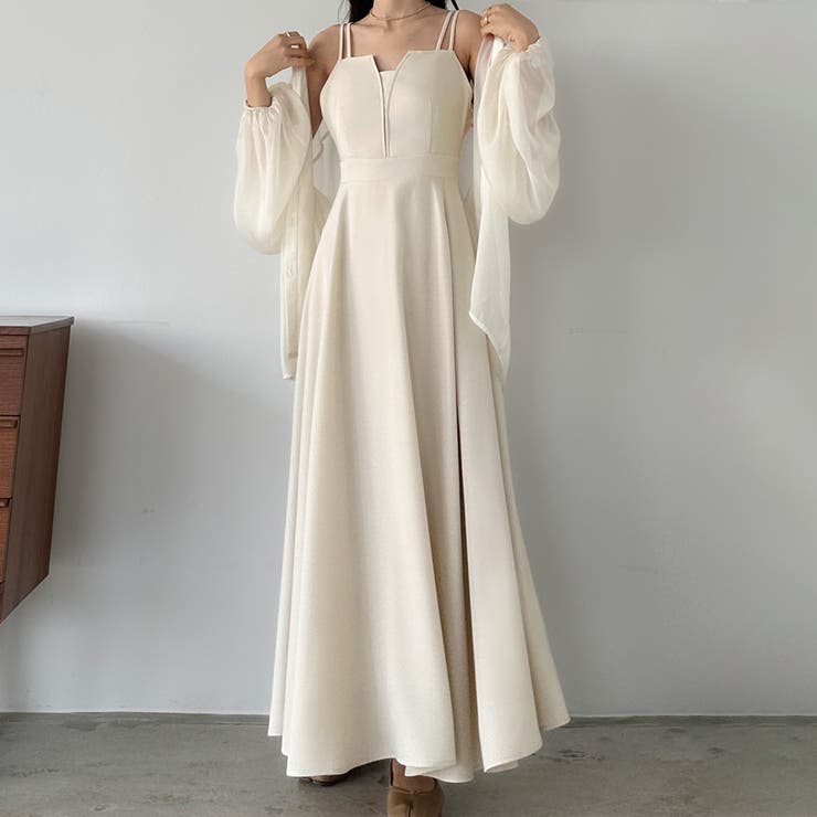 【選べる】デザインフレアキャミワンピース（フレア／Iライン／マーメイド） | Louere | 詳細画像5 