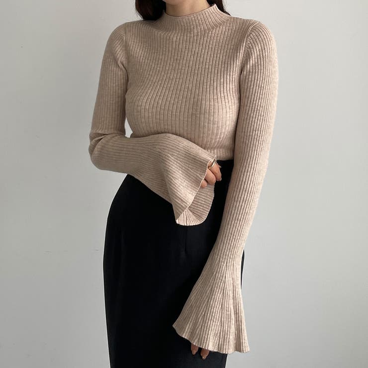 Louere フレアスリットスリーブハイネックリブニット | Louere | 詳細画像15 