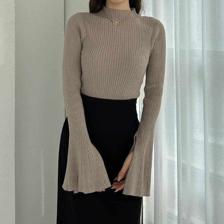 Louere フレアスリットスリーブハイネックリブニット | Louere | 詳細画像19 