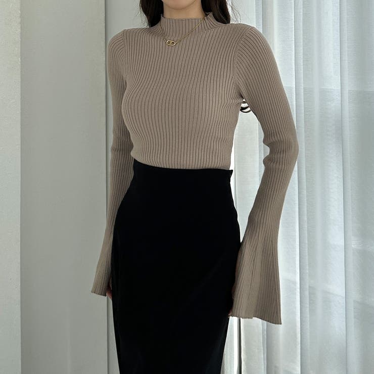 Louere フレアスリットスリーブハイネックリブニット | Louere | 詳細画像20 