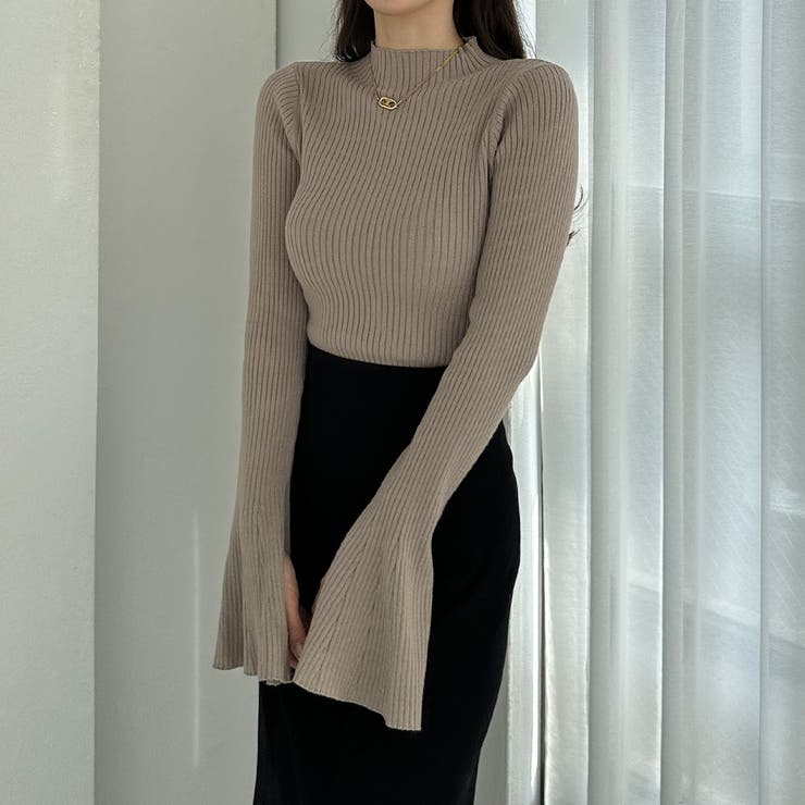 Louere フレアスリットスリーブハイネックリブニット | Louere | 詳細画像21 