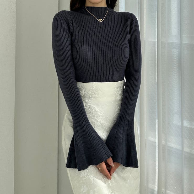 Louere フレアスリットスリーブハイネックリブニット | Louere | 詳細画像24 