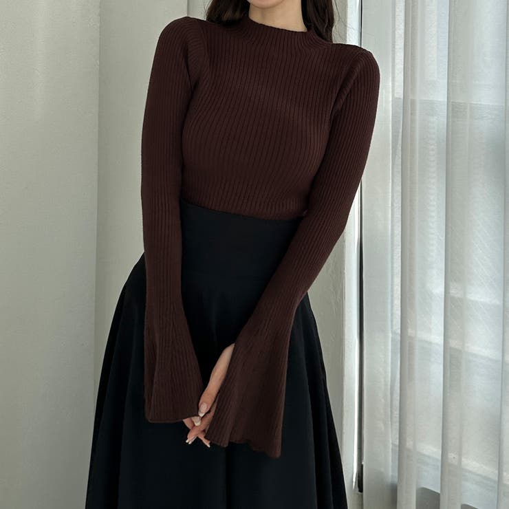 Louere フレアスリットスリーブハイネックリブニット | Louere | 詳細画像28 