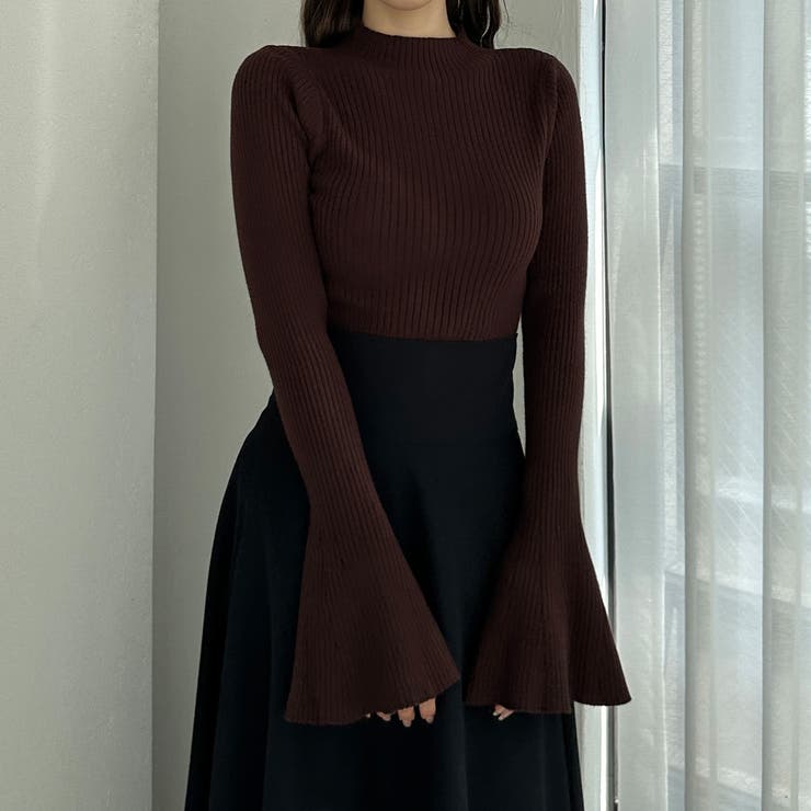 Louere フレアスリットスリーブハイネックリブニット | Louere | 詳細画像30 