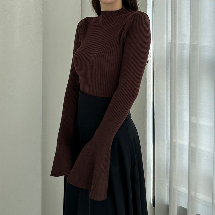 Louere フレアスリットスリーブハイネックリブニット | Louere | 詳細画像31 