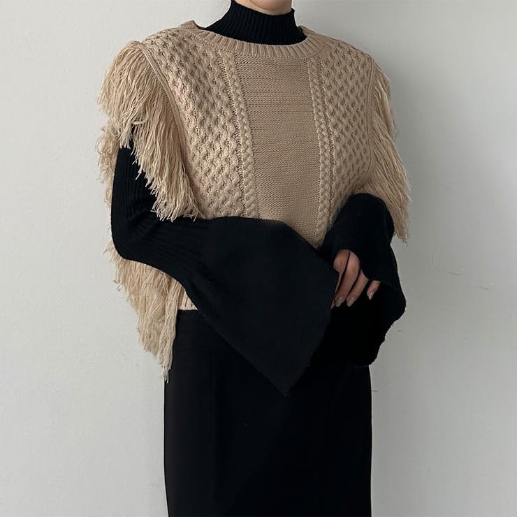 Louere フリンジニットベスト | Louere | 詳細画像10 