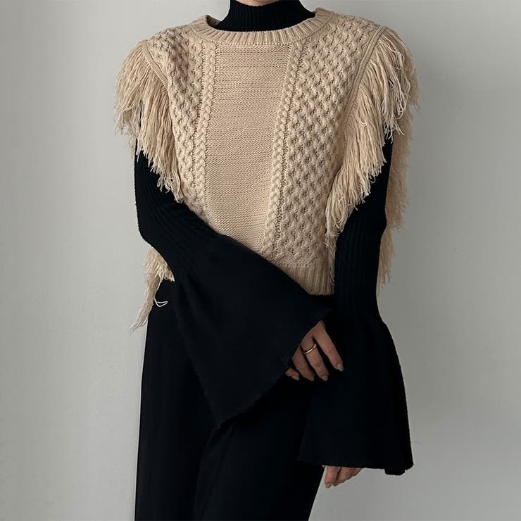 Louere フリンジニットベスト | Louere | 詳細画像14 