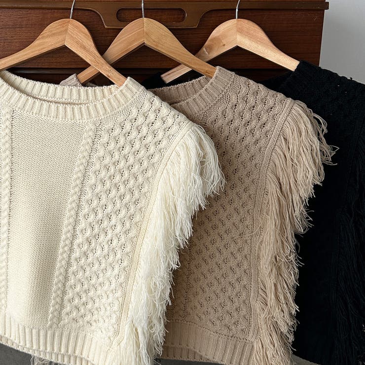 Louere フリンジニットベスト | Louere | 詳細画像15 