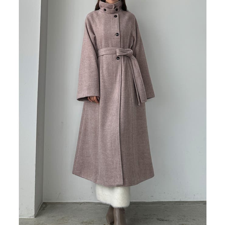 Demi-Luxe BEAMS ノーカラーコート コート フレアー ラグラン