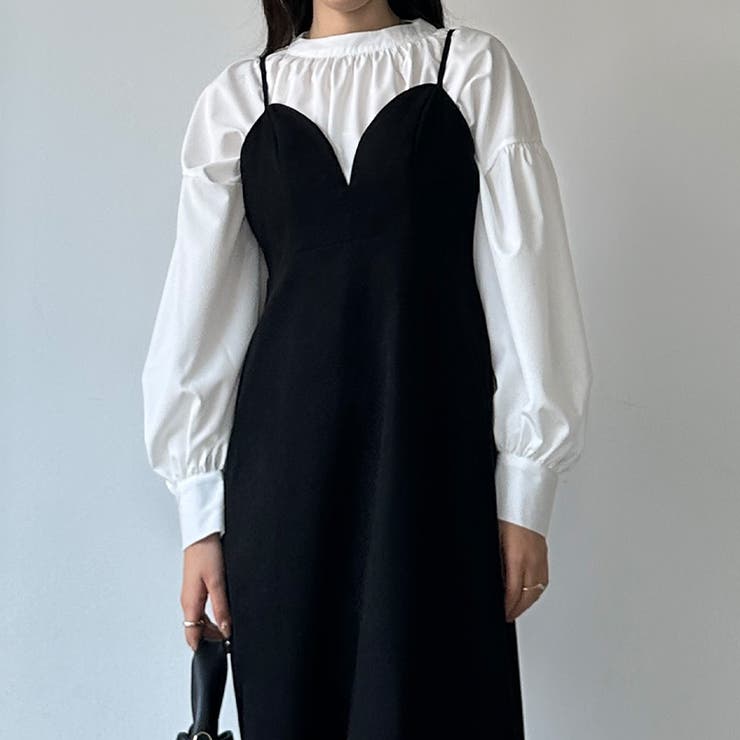 Louere ピーチスキンビスチェキャミワンピース[品番
