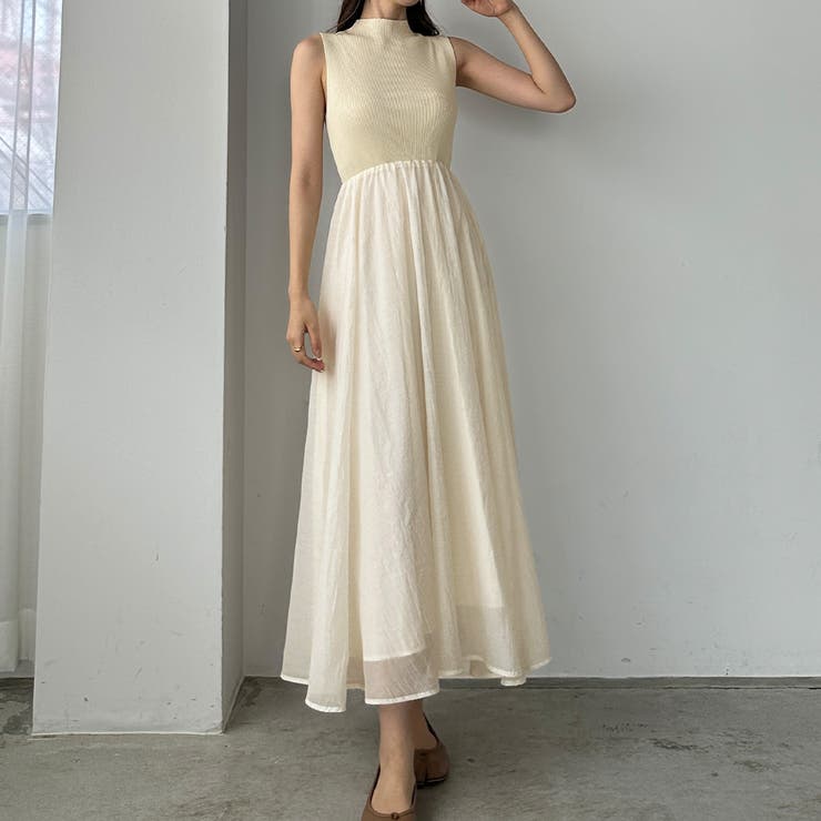 Louere ボトルネックニットドッキングワンピース【ペチスカートセット】 | Louere | 詳細画像12 
