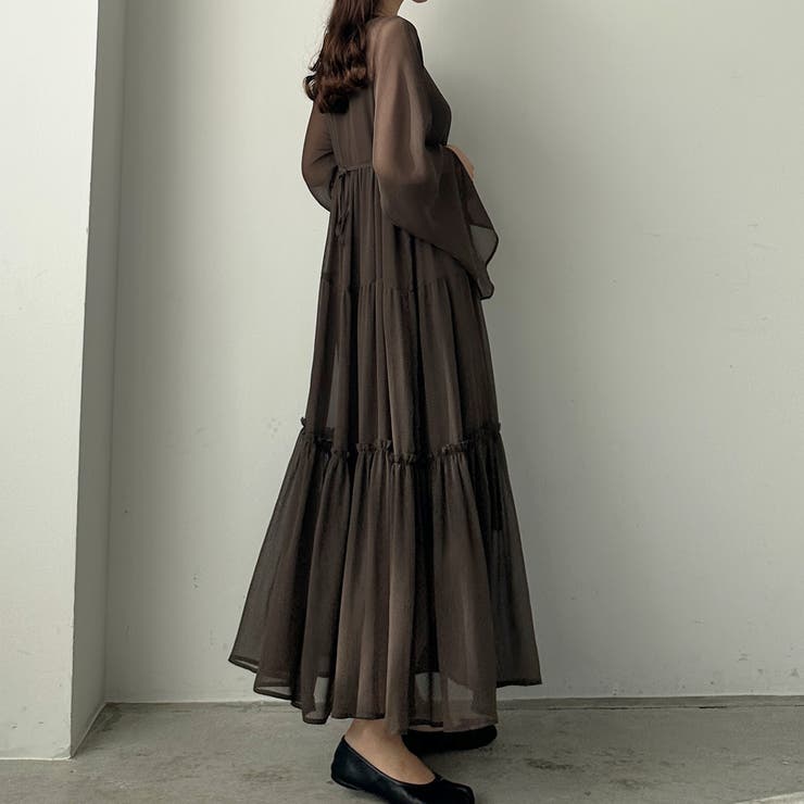 louere 【ペチコートset】シアーティアードワンピース | Louere | 詳細画像15 