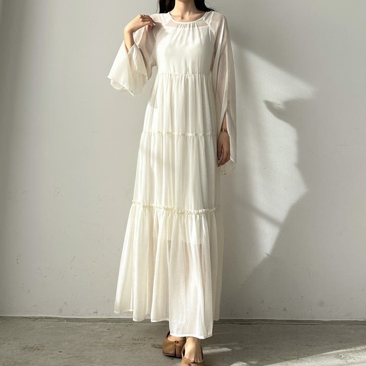 louere 【ペチコートset】シアーティアードワンピース | Louere | 詳細画像2 