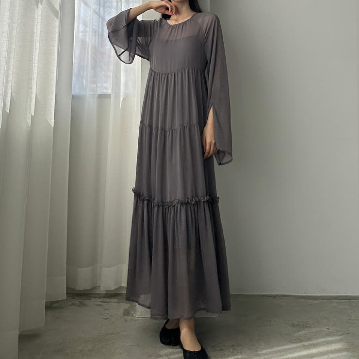 louere 【ペチコートset】シアーティアードワンピース | Louere | 詳細画像22 