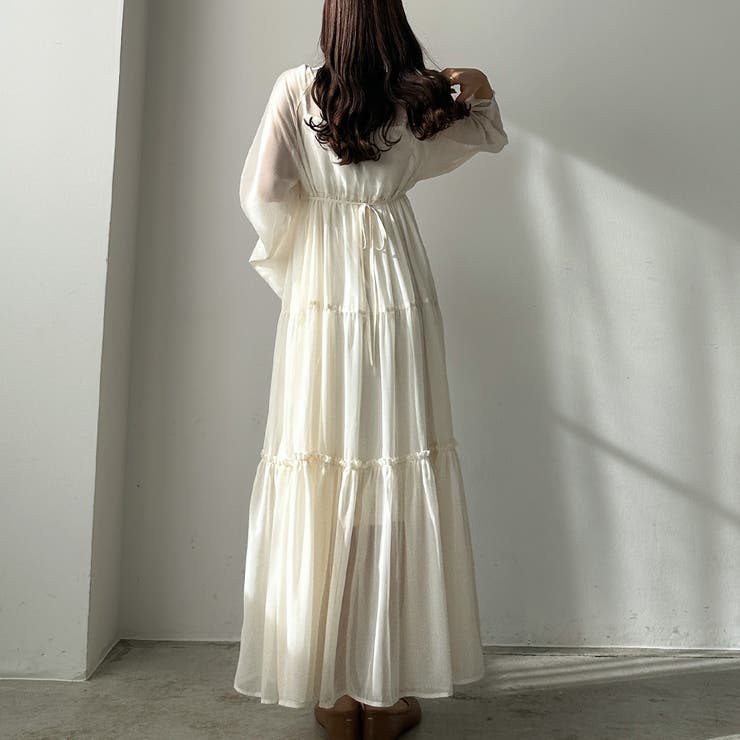 louere 【ペチコートset】シアーティアードワンピース | Louere | 詳細画像3 