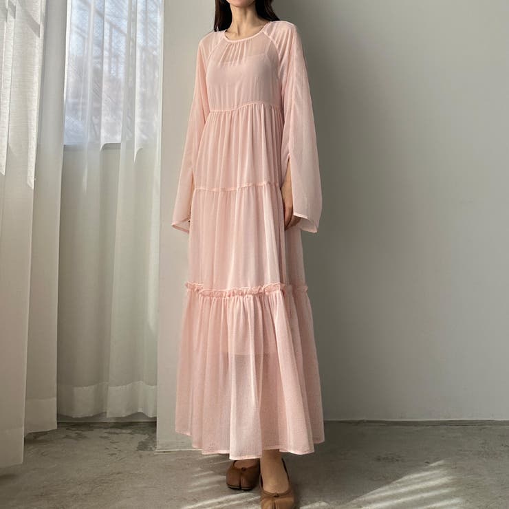 louere 【ペチコートset】シアーティアードワンピース | Louere | 詳細画像27 