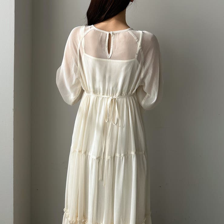 louere 【ペチコートset】シアーティアードワンピース | Louere | 詳細画像6 