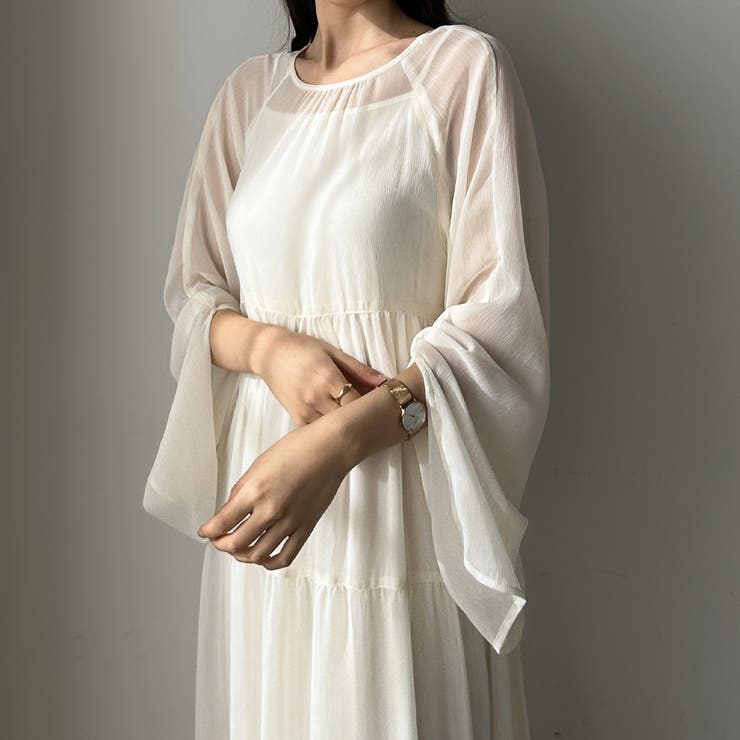 louere 【ペチコートset】シアーティアードワンピース | Louere | 詳細画像7 