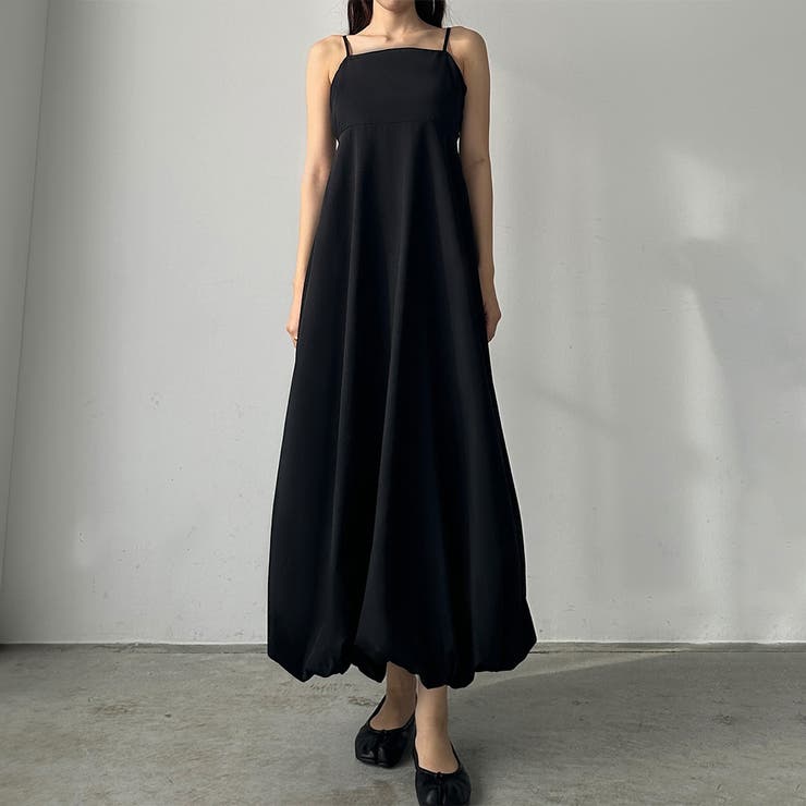 ブラック | Louere バルーンキャミワンピース | Louere