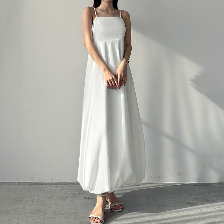 ホワイト | Louere バルーンキャミワンピース | Louere