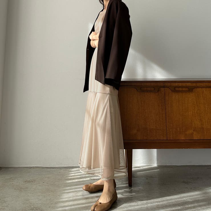 Louere 裾シアーチュールマーメイドキャミワンピース | Louere | 詳細画像14 