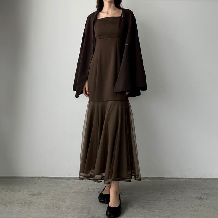 Louere 裾シアーチュールマーメイドキャミワンピース | Louere | 詳細画像16 