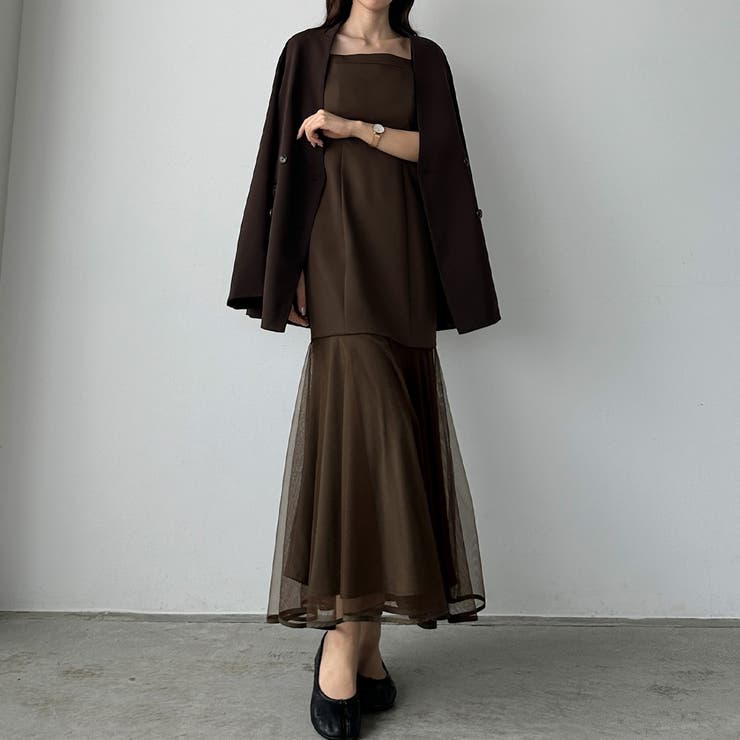 Louere 裾シアーチュールマーメイドキャミワンピース | Louere | 詳細画像18 