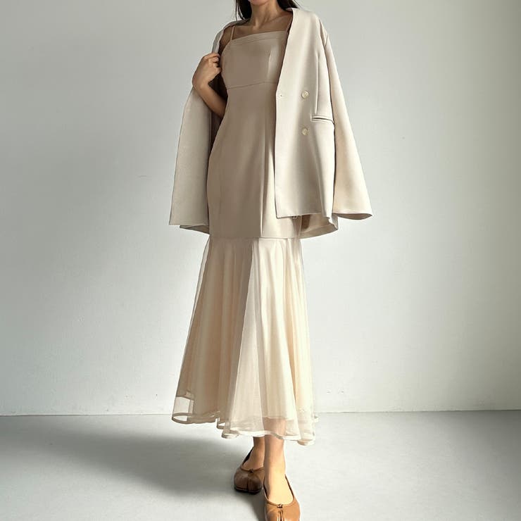 Louere 裾シアーチュールマーメイドキャミワンピース | Louere | 詳細画像23 