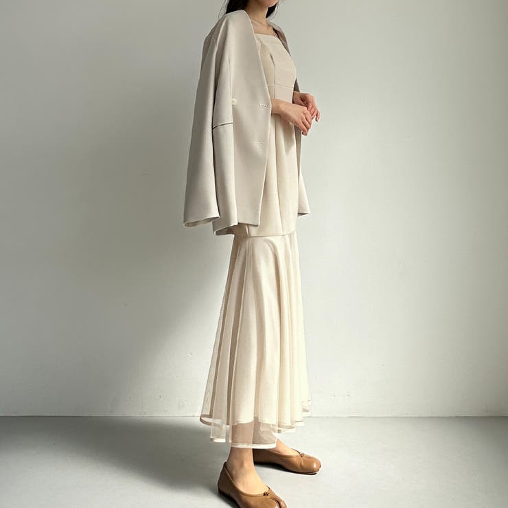 Louere 裾シアーチュールマーメイドキャミワンピース | Louere | 詳細画像25 