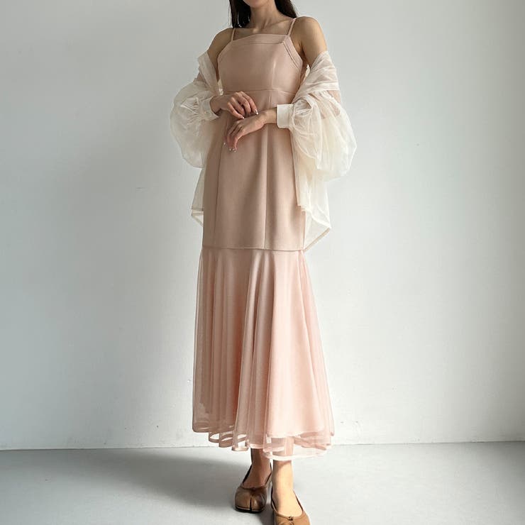 Louere 裾シアーチュールマーメイドキャミワンピース | Louere | 詳細画像27 