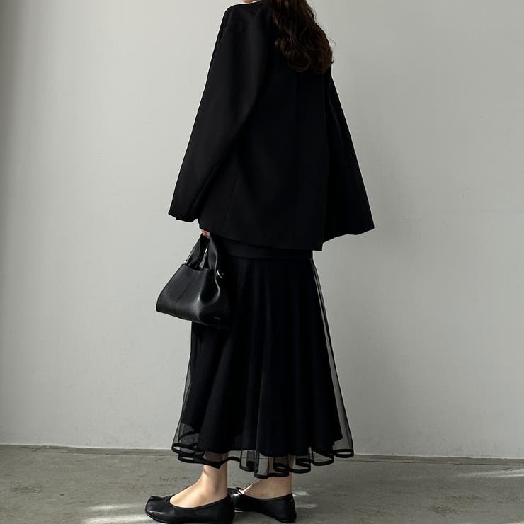 Louere 裾シアーチュールマーメイドキャミワンピース | Louere | 詳細画像6 