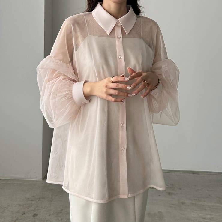 Louere チュールボリュームスリーブシアーシャツ | Louere | 詳細画像20 