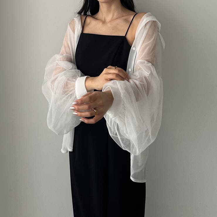 Louere チュールボリュームスリーブシアーシャツ | Louere | 詳細画像30 