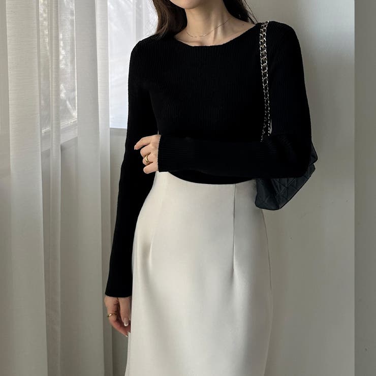 Louere ボートネック長袖リブニット | Louere | 詳細画像10 