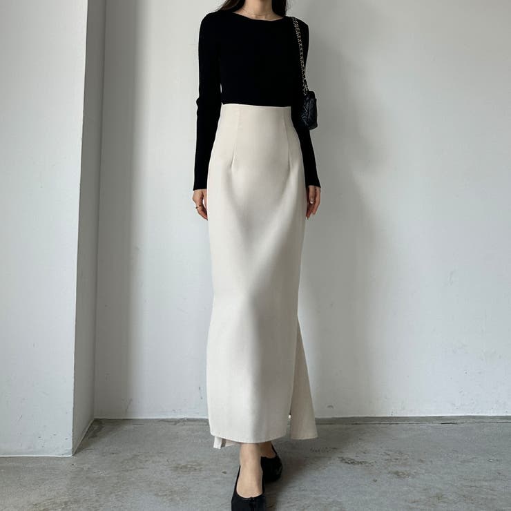 Louere ボートネック長袖リブニット[品番：AMTW0010890]｜Louere