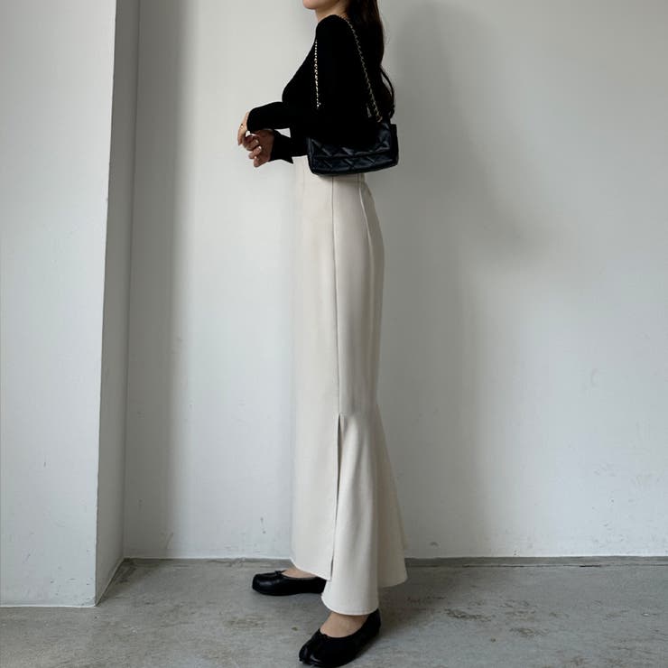 Louere ボートネック長袖リブニット[品番：AMTW0010890]｜Louere