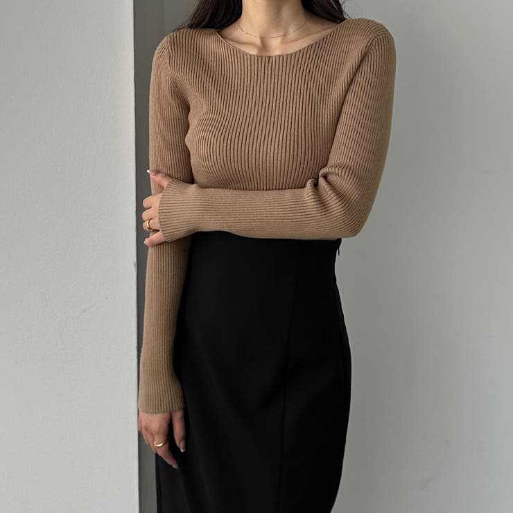 Louere ボートネック長袖リブニット | Louere | 詳細画像15 