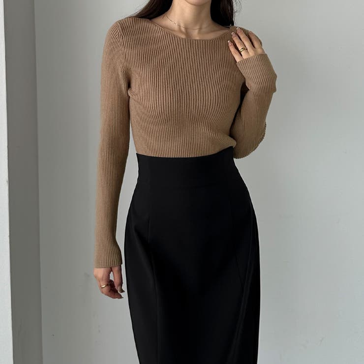 Louere ボートネック長袖リブニット | Louere | 詳細画像18 