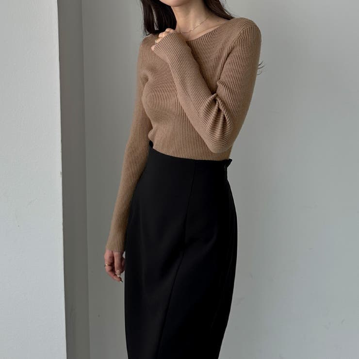 Louere ボートネック長袖リブニット | Louere | 詳細画像19 