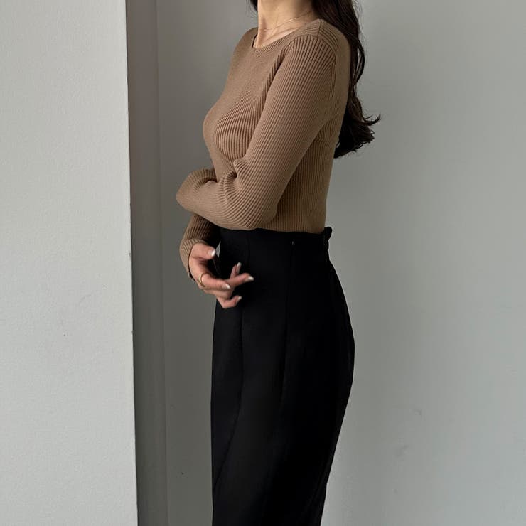 Louere ボートネック長袖リブニット | Louere | 詳細画像20 