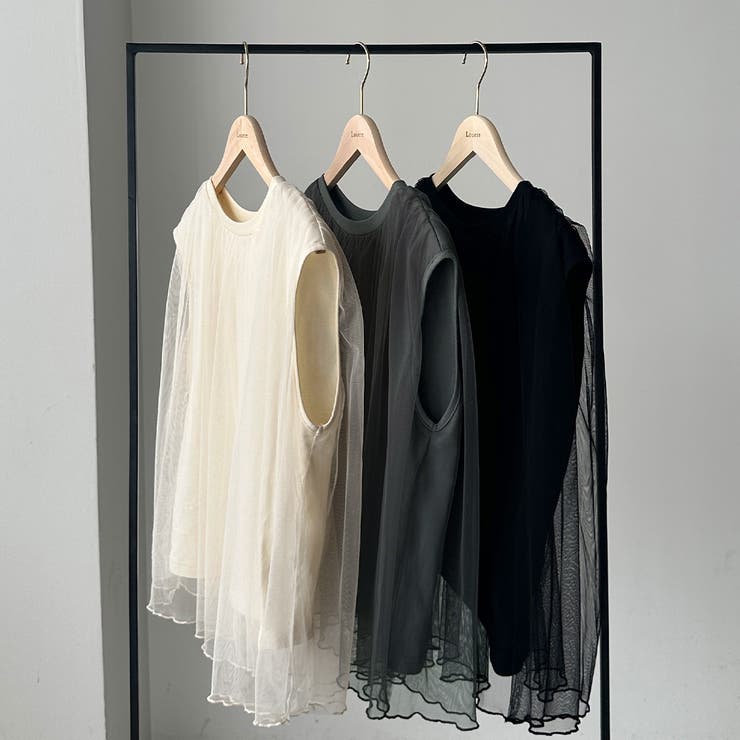 Louere チュールノースリーブトップス | Louere | 詳細画像20 