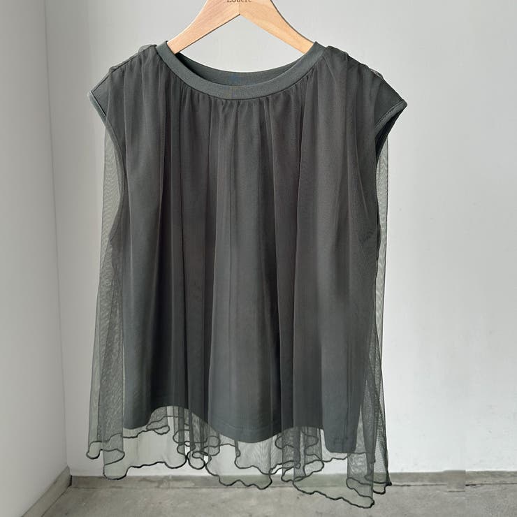 Louere チュールノースリーブトップス | Louere | 詳細画像21 