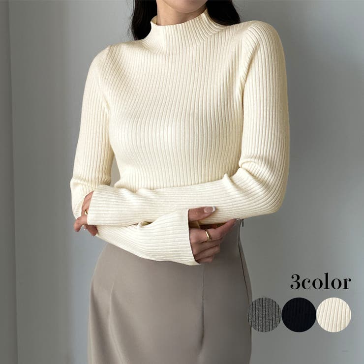 Louere ハイネックリブニット | Louere | 詳細画像1 