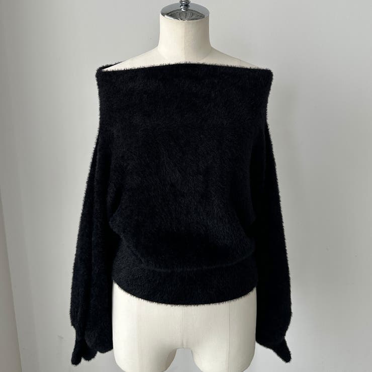 ルエレ Louere Louere オフショルシャギーニット （ブラック） オフショルシャギーニット | Louere (ルエレ)｜公式LOOKBOOK