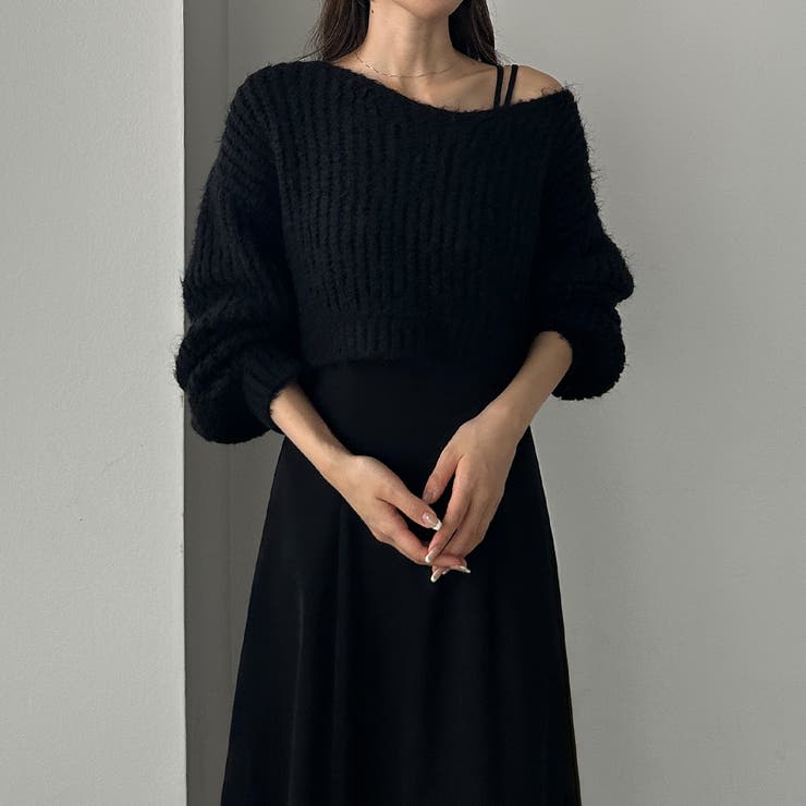 Louere ショートニットトップス＋フレアキャミワンピース | Louere | 詳細画像19 