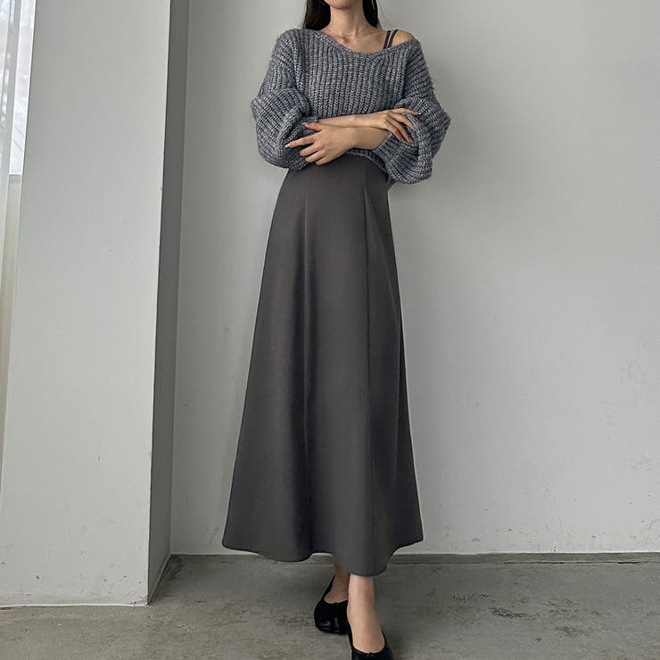 Louere ショートニットトップス＋フレアキャミワンピース | Louere | 詳細画像26 