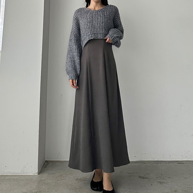 Louere ショートニットトップス＋フレアキャミワンピース | Louere | 詳細画像29 